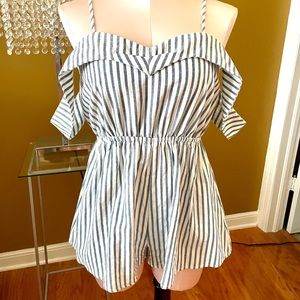 LF Seek the Label Stripe 100% Cotton Romper
